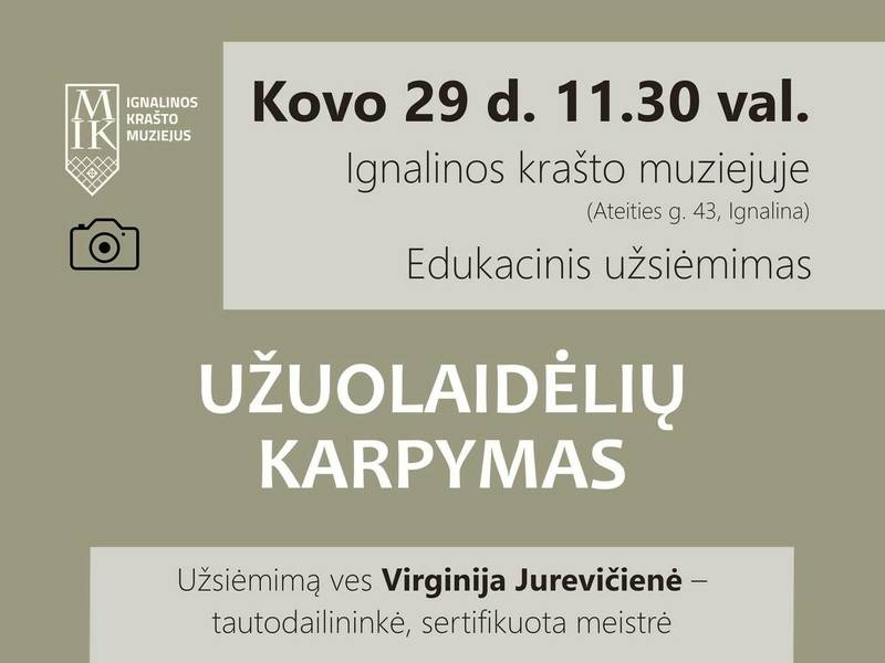 Edukacinis užsiėmimas „Užuolaidėlių karpymas“