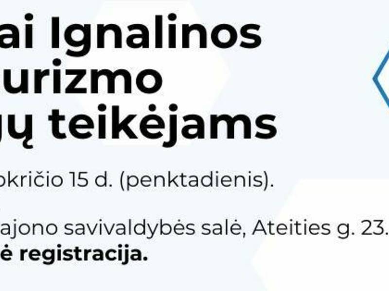 Mokymai Ignalinos krašto turizmo paslaugų teikėjams