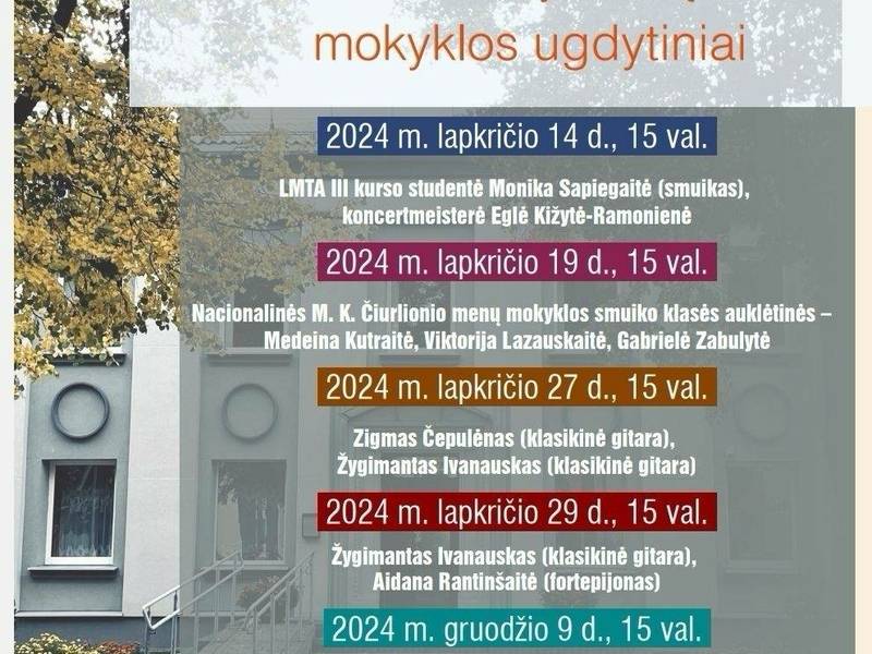 Koncertų ciklas "Sugrįžimai", skirtas Ignalinos M. Petrausko muzikos mokyklos veiklos 60-mečio jubiliejinei sukakčiai