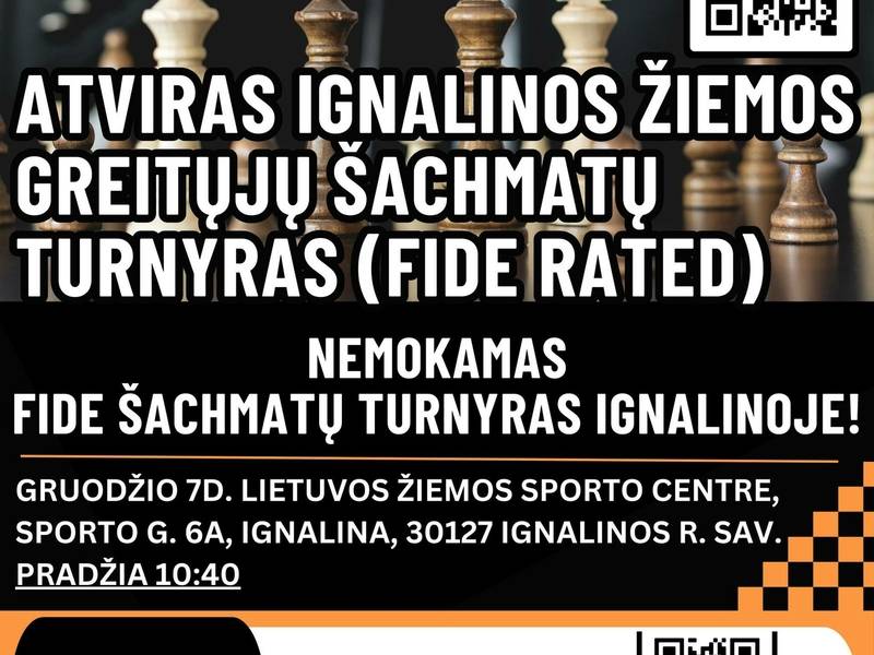 Atviras Ignalinos žiemos greitųjų šachmatų turnyras (FIDE RATED)