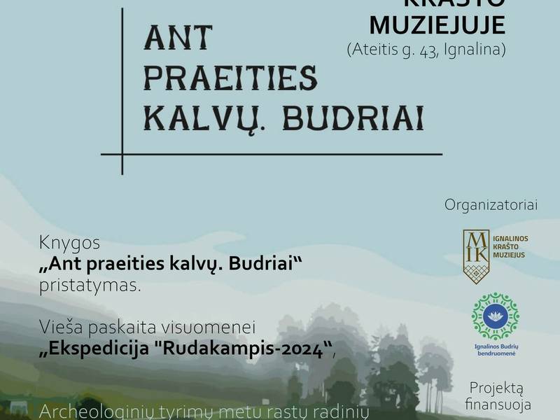 Knygos "Ant praeities kalvų. Budriai" pristatymas